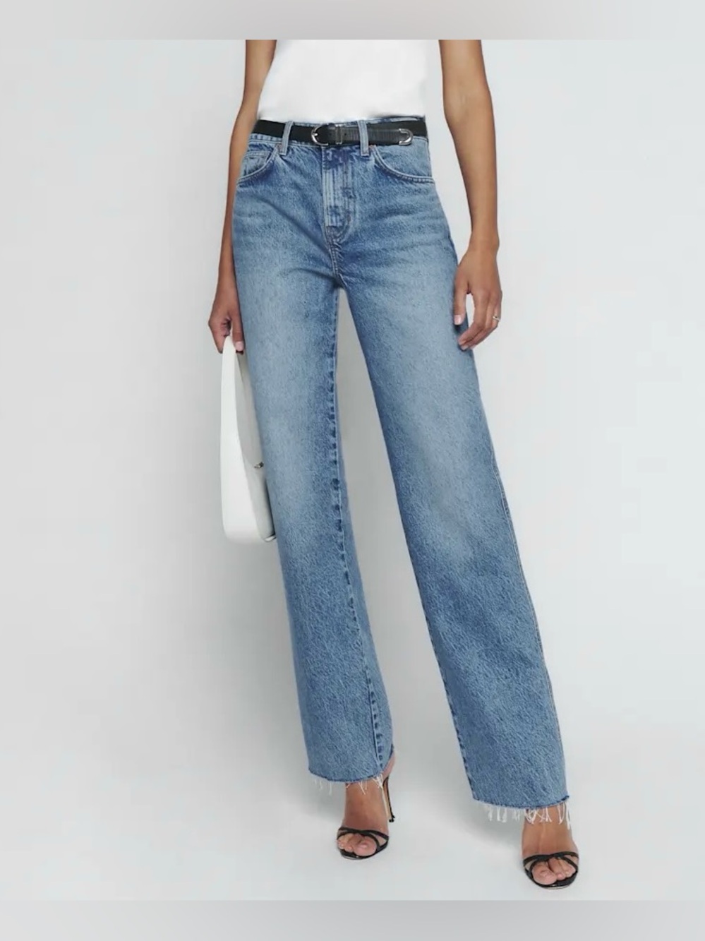Reformation Val 90s Mid Rise Straight Jeans in Colorado size 23 *CUT HEM*